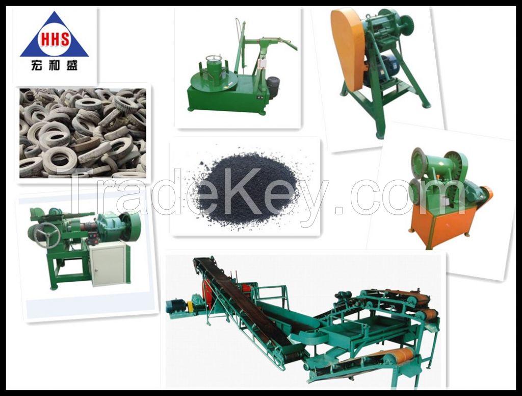 waste tyre recycling line for rubber crumb