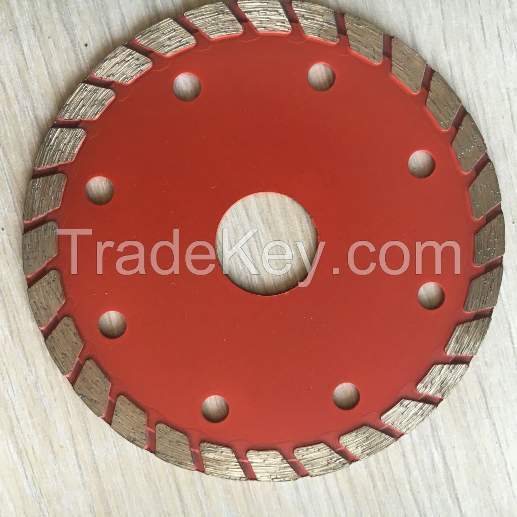 Marble saw blade for cutting