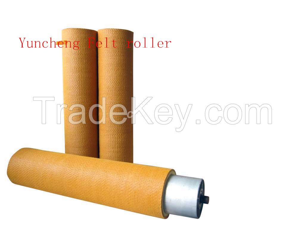 Industrial felt roller, PBO felt roller for aluminium extrusion with 600 degree Celsius resistance