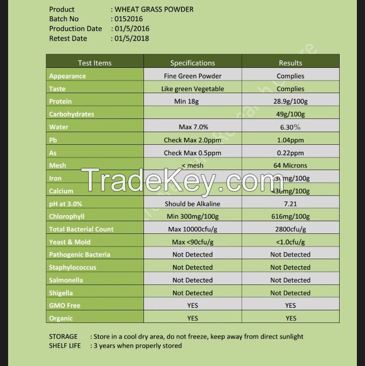 Organic Wheat Grass Powder