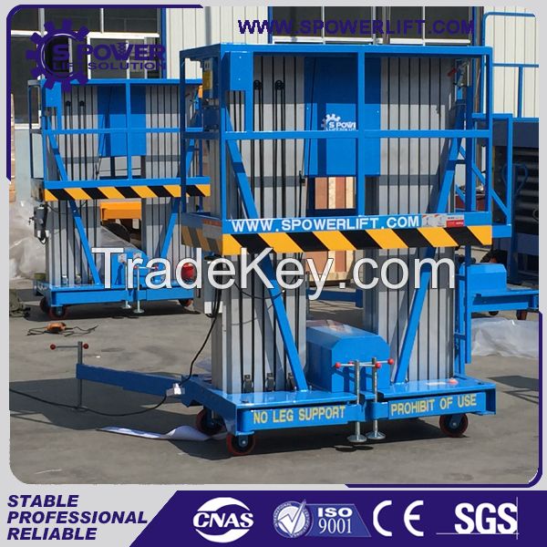 mobile aluminum man lift aerial work platform