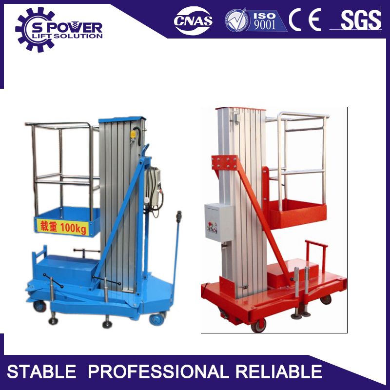 mobile lift aerial man telescopic aluminum lift