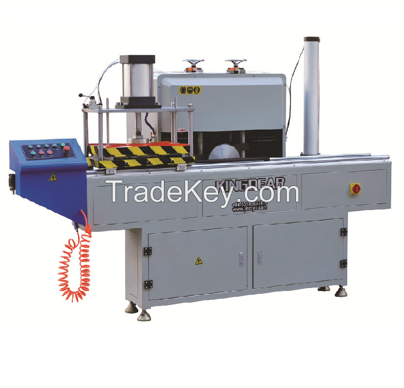 End milling machine for aluminum-upvc profiles