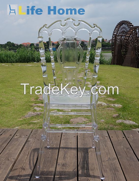 Crown chiavari chair crystal clear wedding chair banquet hotel chair