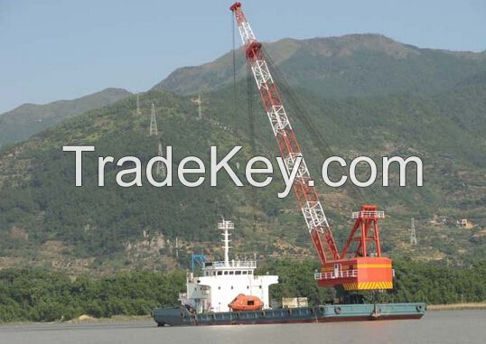 150t floating crane barge 150 ton $0.8million for cheap sale crane ship vessel 150t