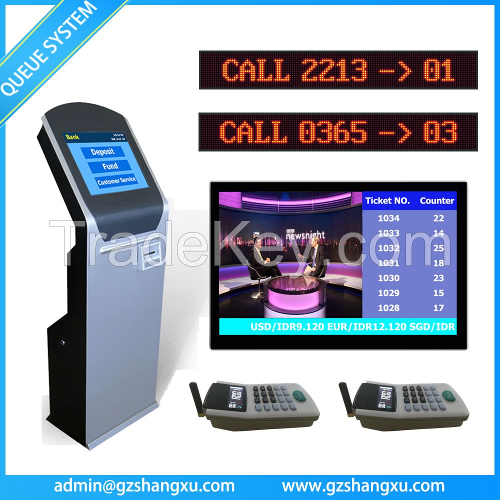 Centralized LCD wireless Bank Queue Management System