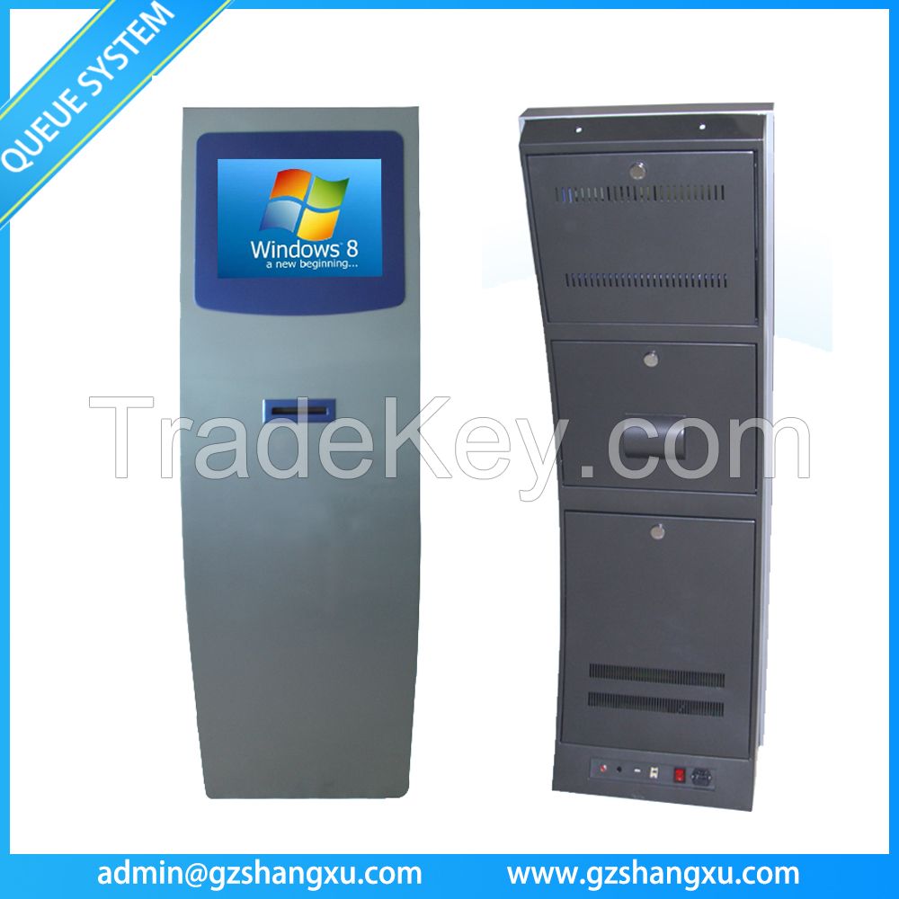 17&amp;quot; Touch Screen Ticket Dispenser Kiosk For Bank Queue System SX-Q173