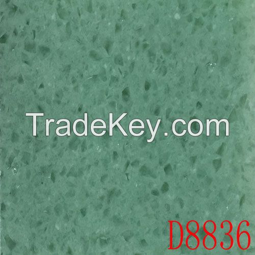 Artificial top quality emerald quartz stones 