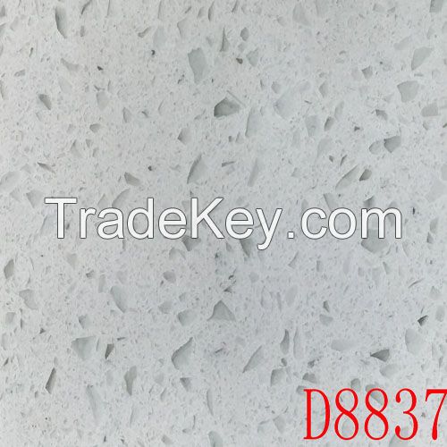 Artificial white star quartz stone