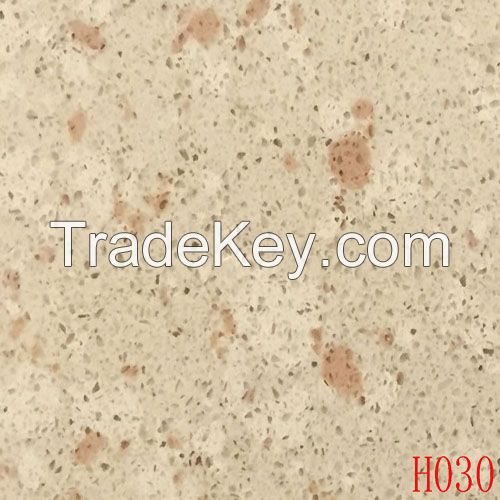 Cream-colored and slightly brown quartz stones