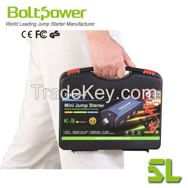 powerful Boltpower 400 Amp K3 mini auto jump starter lipo car battery emergency car