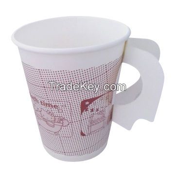 Disposable  9OzHot Beverage Paper Cup  With  Handle