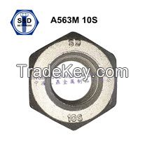 ASTM A563 Heavy hex nuts;ASTM A563 Gr.A Hex Nuts with HDG;ASTM A563 10S  Heavy Hex Nuts