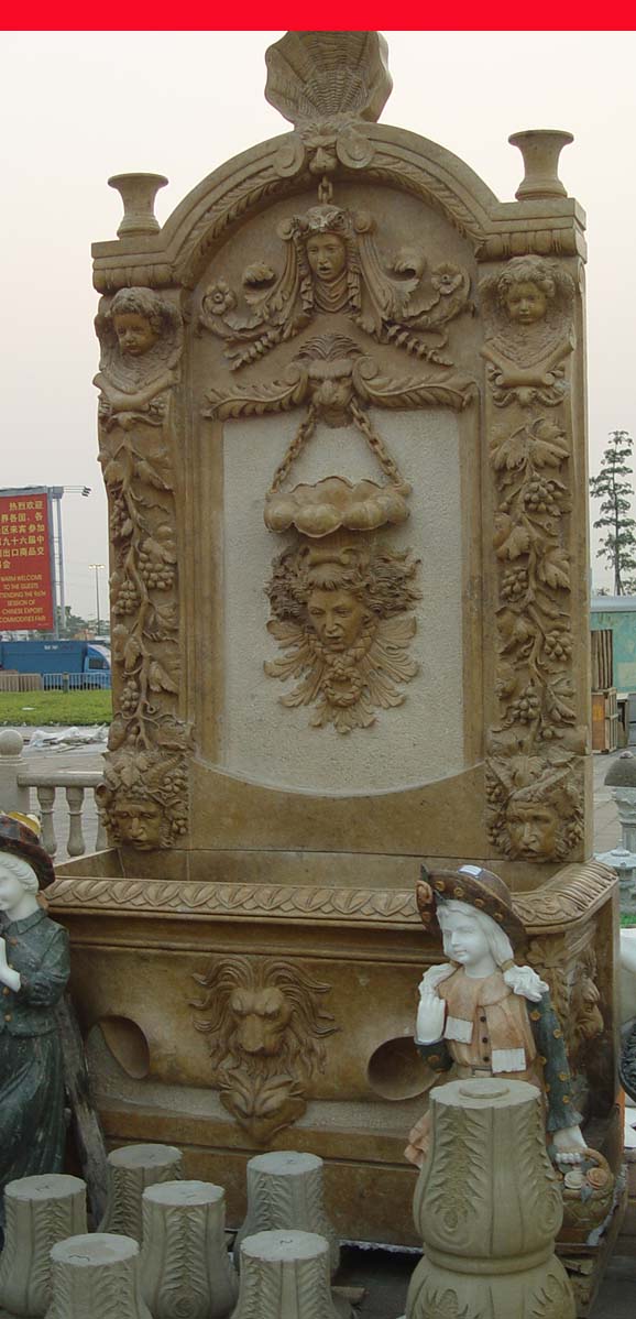 stone carving  wall fountain