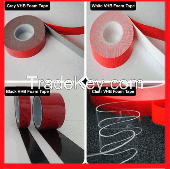 Black White Transparent Grey 3M Equivalent VHB Tape For Car Interiors