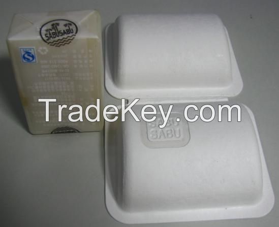 Biodegradable disposable soap pulp packaging