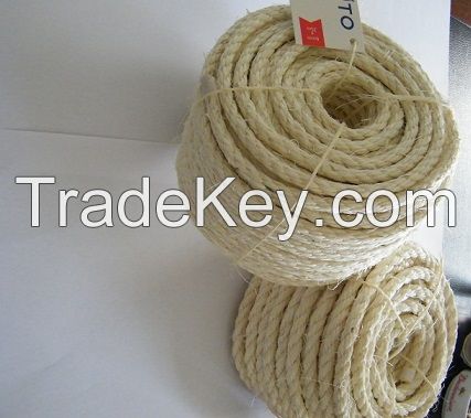 "3/8""300ft sisal rope good wear-resiatant and anticonrosion use for industrial,available as coil  "