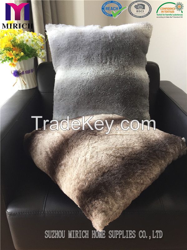 Double Side Fake Fur Discharge Printing China Cushion