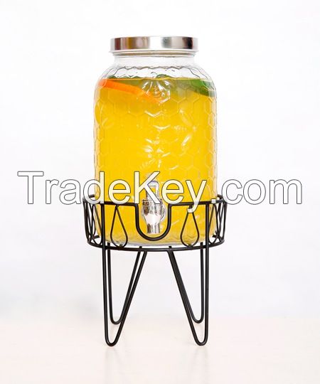 Rooster Hot Sale Water Dispenser Glass With Rack