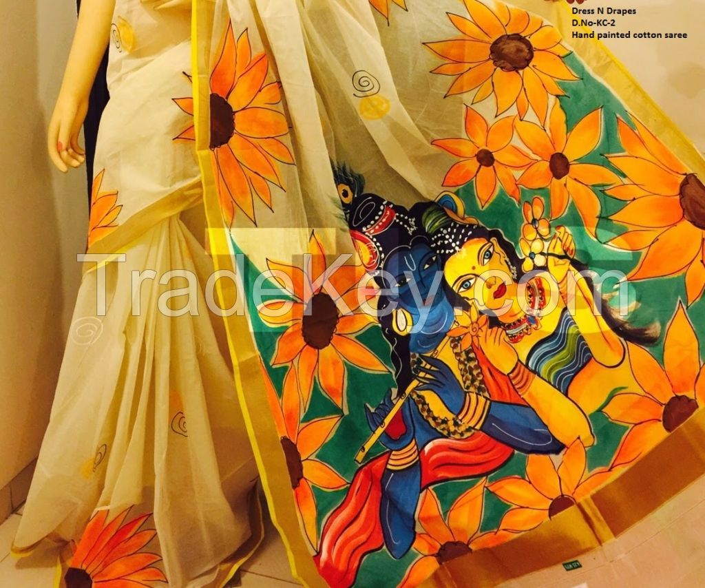 Hand Painted Silk Sarees