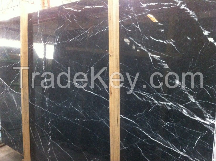WHOLESALE NERO MARGUINA BLACK MARBLE WITH GOOD PRICE AND QUALITY