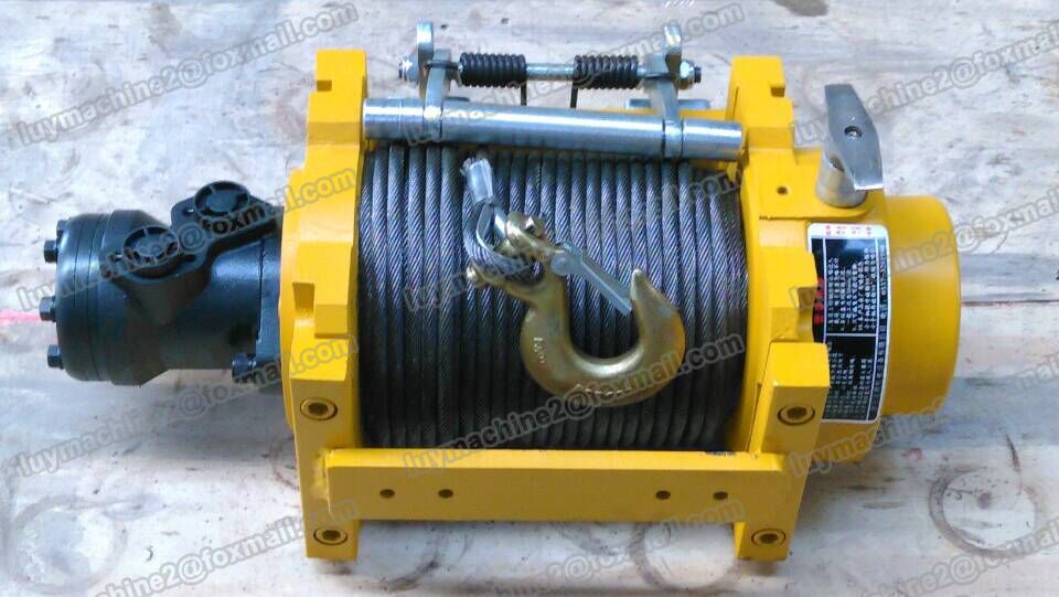 5 ton horizontal pull hydraulic winch with 60m wire rope and hook