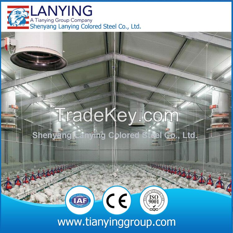 prefab turnkey preject steel structure chicken poultry farm 