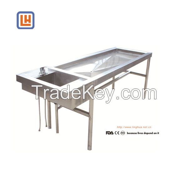 Stainess Steel Funeral Embalming Table body wash table  Autopsy table dissecting table
