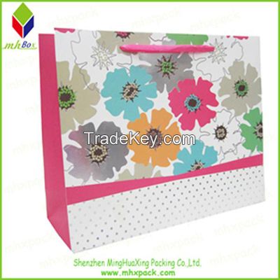 Flower Printing Packaging Paper Bag for Gift