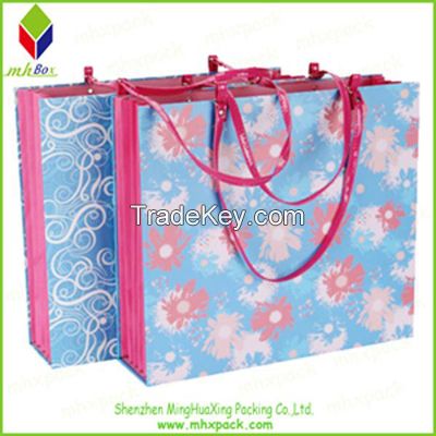 Flower Printing Packaging Paper Bag for Gift