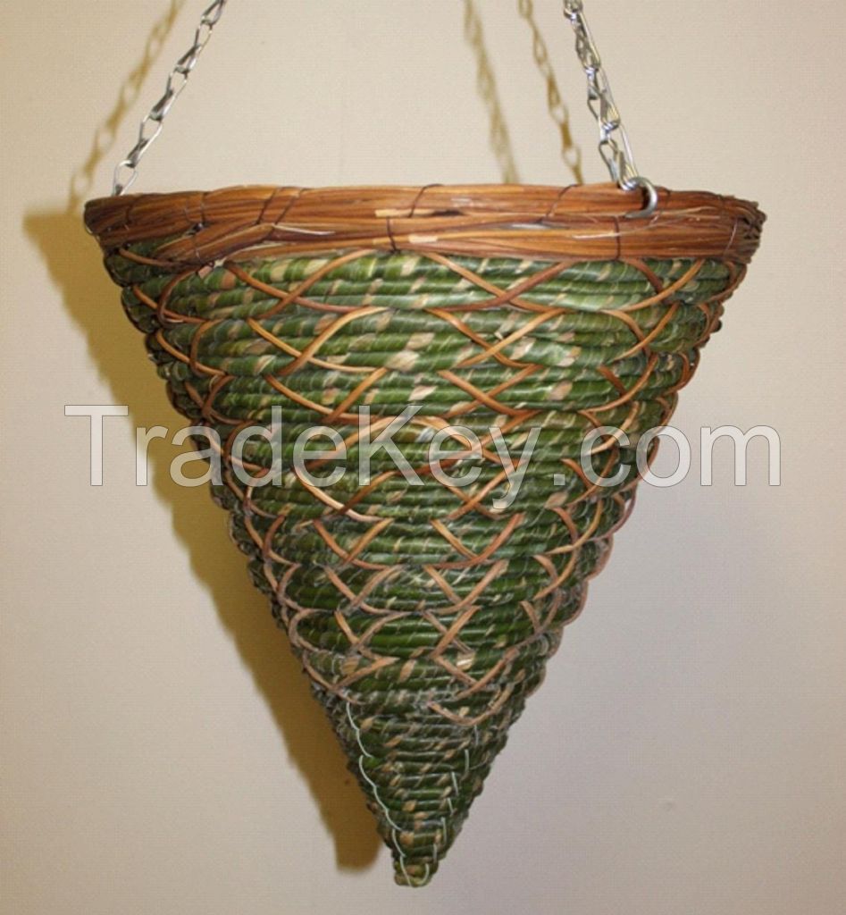 Green Rope Hanging Basket