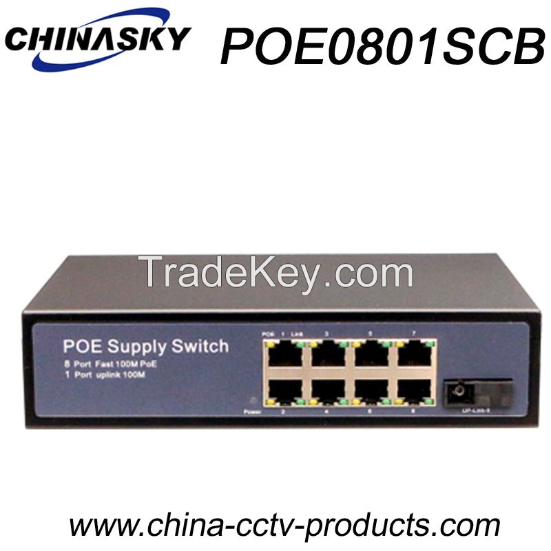 8FE POE + 1SC CCTV Network POE Switch (POE0801SCB)