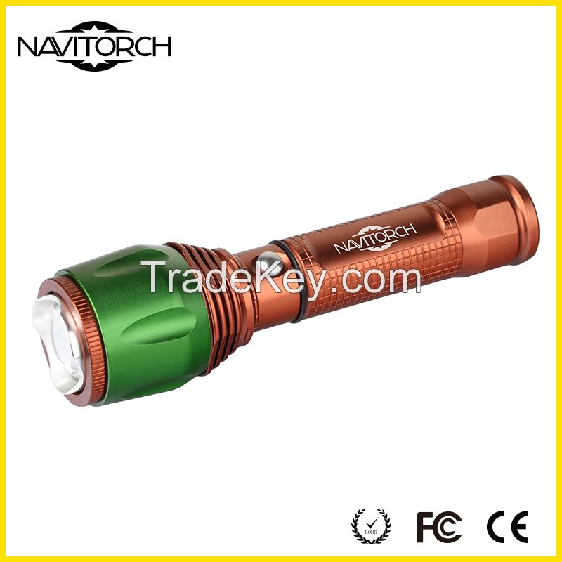 Aluminium Handheld Adjustable Focus LED Flashlight/LED Torch (NK-06)