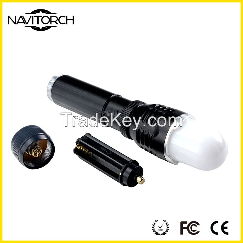 Zoomable Focus And Waterproof Aluminum Led Flashlight (nk-1868)