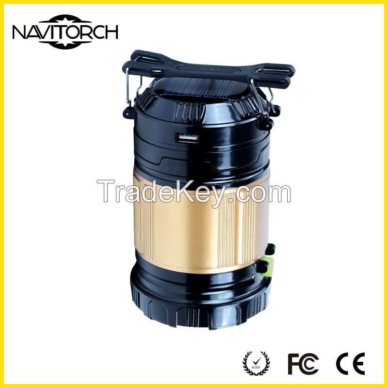 Dual Recharging Luminous Way Solar Camping Lantern (NK-165)