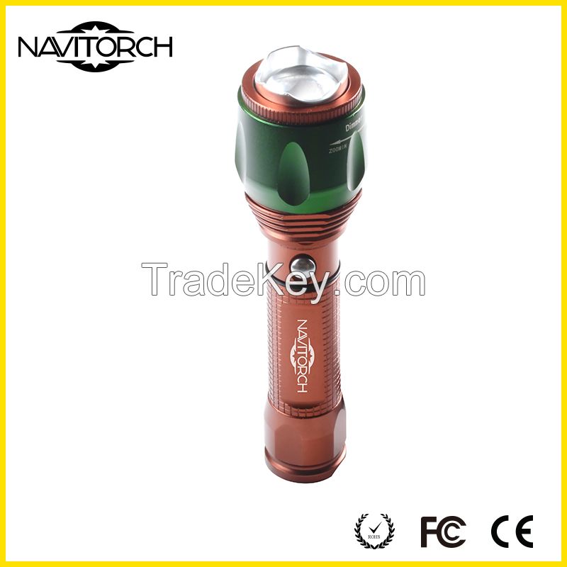 Aluminium Handheld Adjustable Focus LED Flashlight/LED Torch (NK-06)