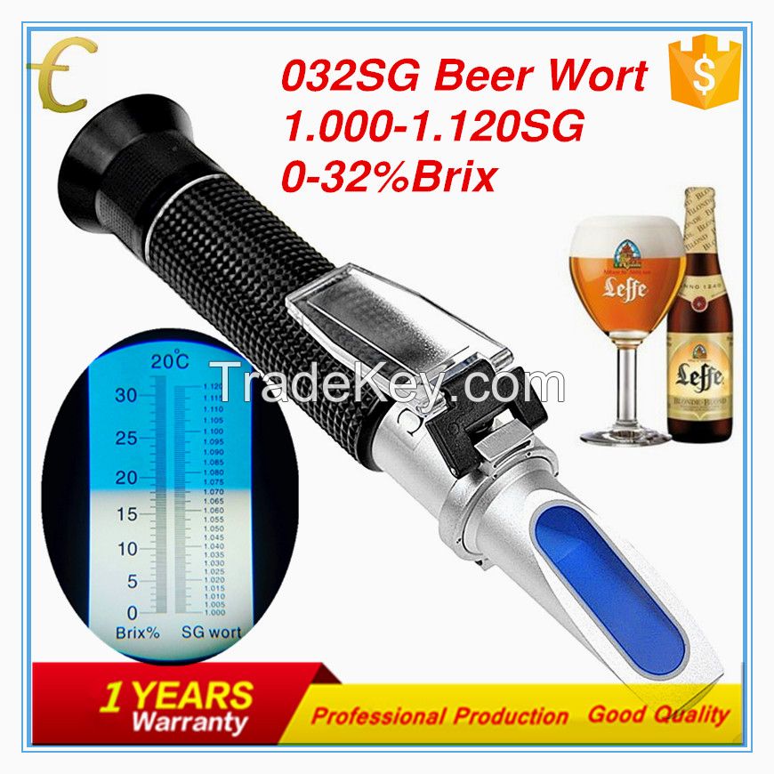 RHB 0-32% brix and 1.000-1.120SG swort beer refractometer for beer testing