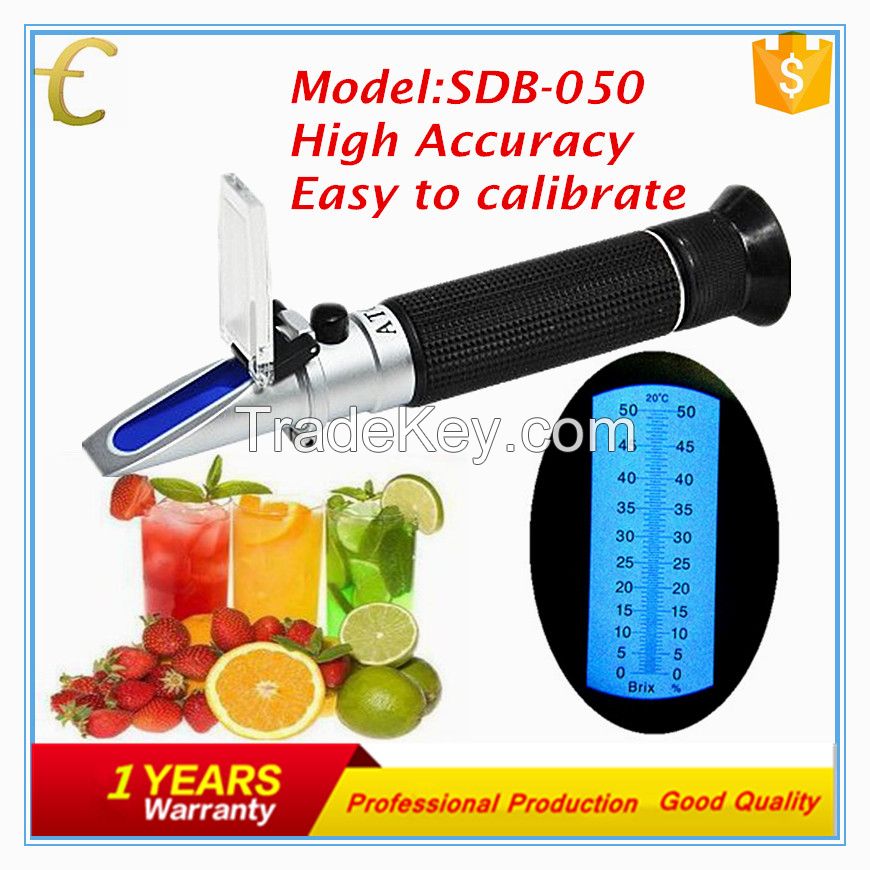 Brix Scale Refractometer 0 - 50% with ATC