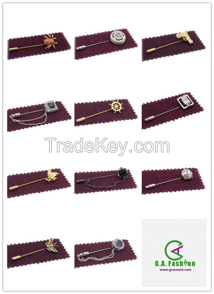 Wholesale Professional Long Needle Metal Custom Brooch Pins