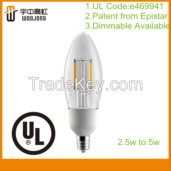 Factory Direct Sale UL LED Filament Bulb Hot Selling