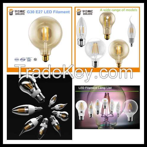 E26 Base G25 3.5W 350lm UL LED Filament Bulb