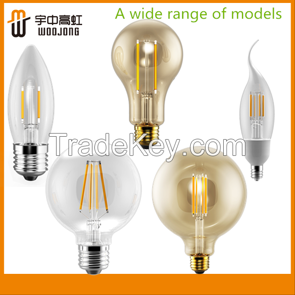 Dimmable a60 e27 epistar led filament bulb 2years warranty