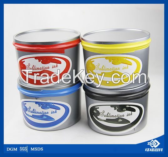 2016 hot CMYK sublimation heat transfer printing ink for offset printing machine