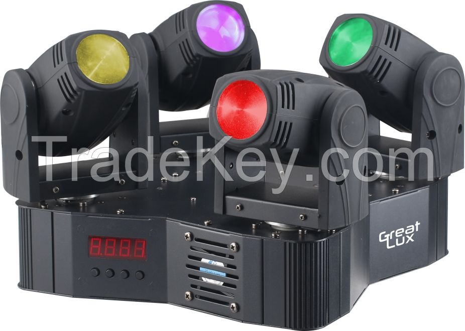 10W LED moving beam with 4 moving heads