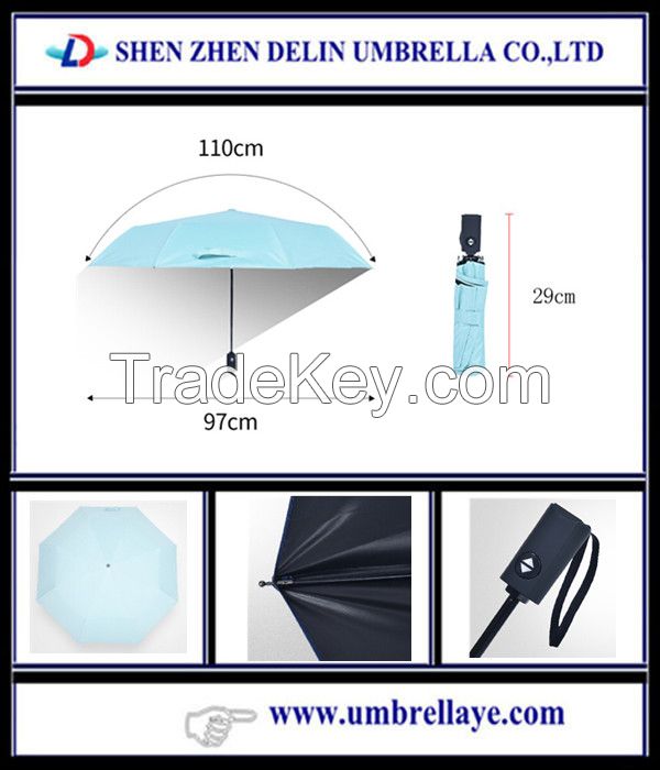 Promotional fashion umbrella auto open umbrella 3 fold umbrella