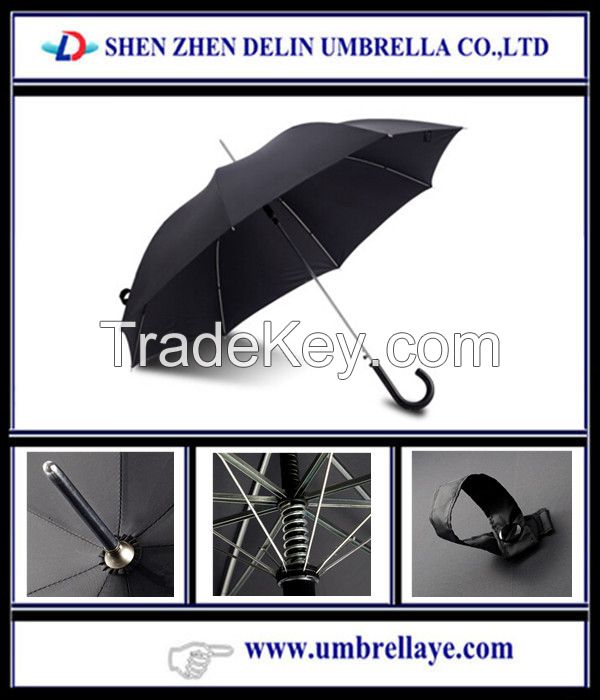 Top grade straight umbrella auto open golf umbrella straight umbrella Crook handle strong straight umbrella auto open umbrella