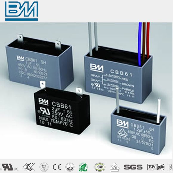 CBB61 AC Motor Running Electric Ceiling Fan Capacitor