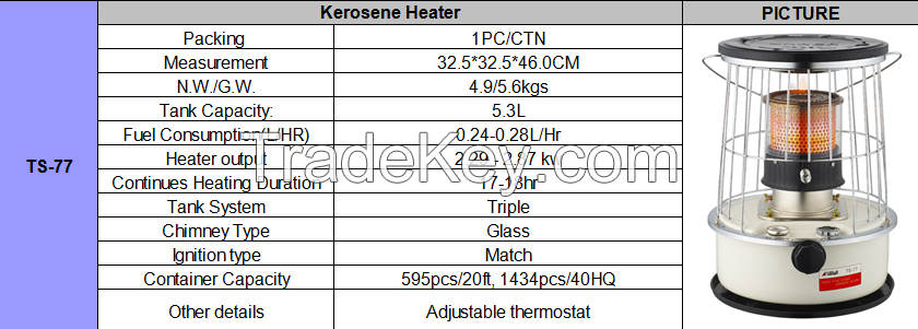 Kerosene Heater with safety device KSP-2310