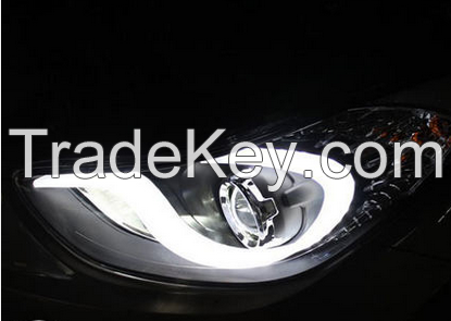 car styling led bi xenon projector lens headlight head lamp for hyundai elantra