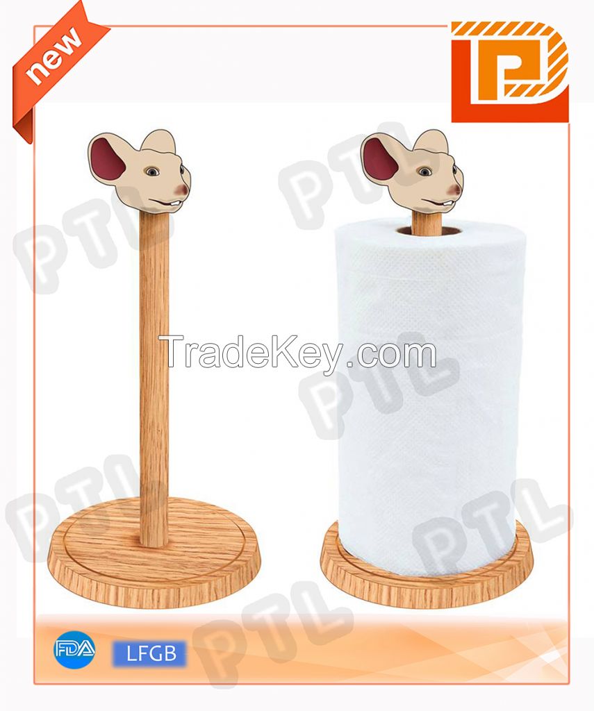 vertical wooden tissue holder 